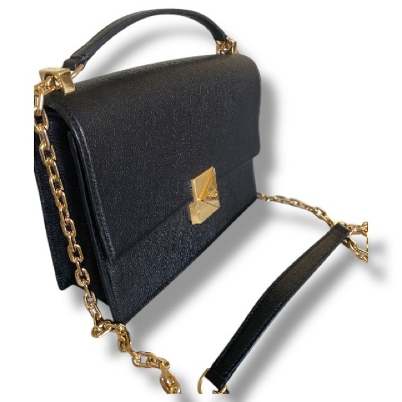 kate spade New York ♠️ Deco Pebbled Leather Chain Shoulder Bag - Picture 7 of 14